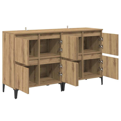 vidaXL Commodes 2 pcs Chêne Artisan 60 x 35 x 70 cm Bois d'ingénierie