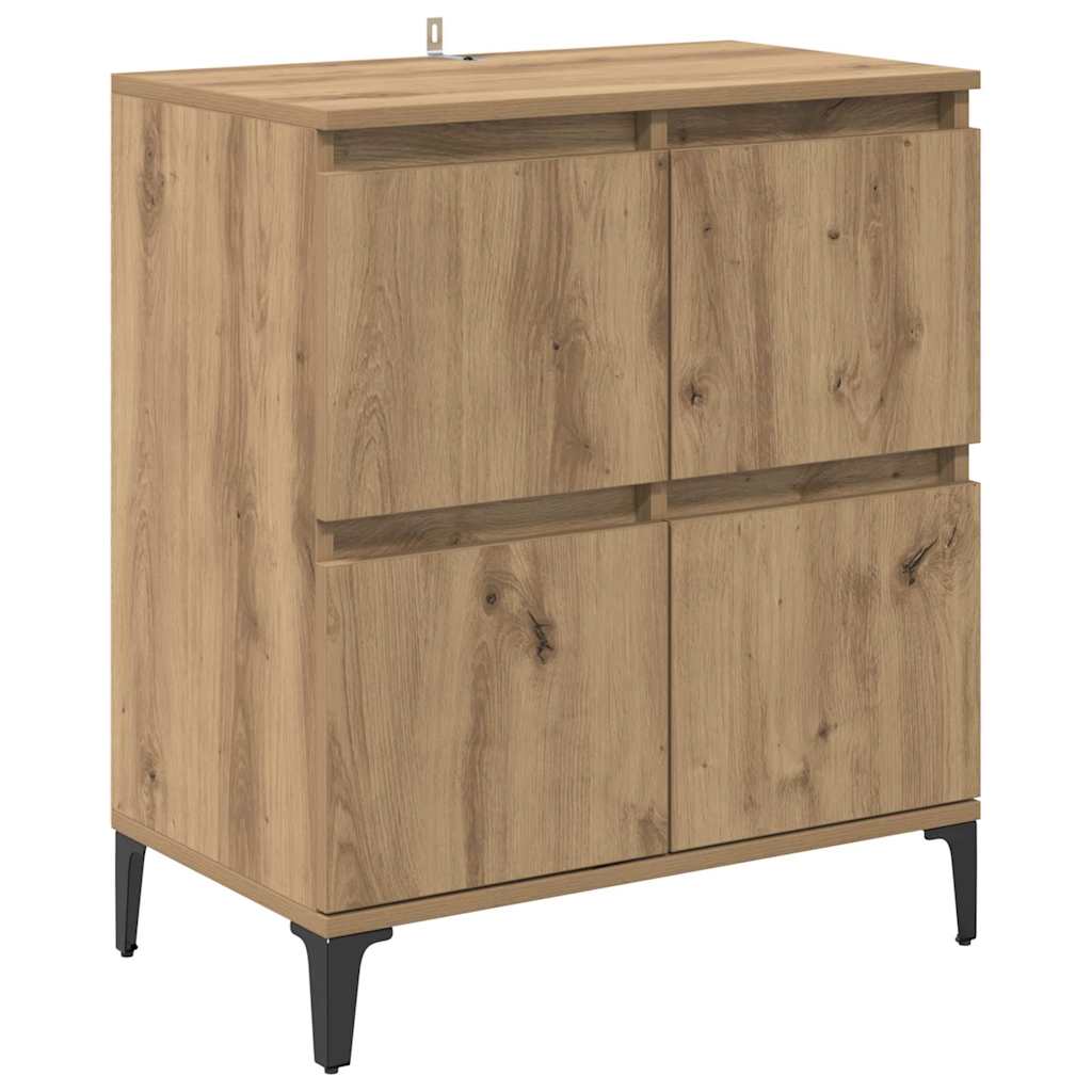 vidaXL Commodes 2 pcs Chêne Artisan 60 x 35 x 70 cm Bois d'ingénierie