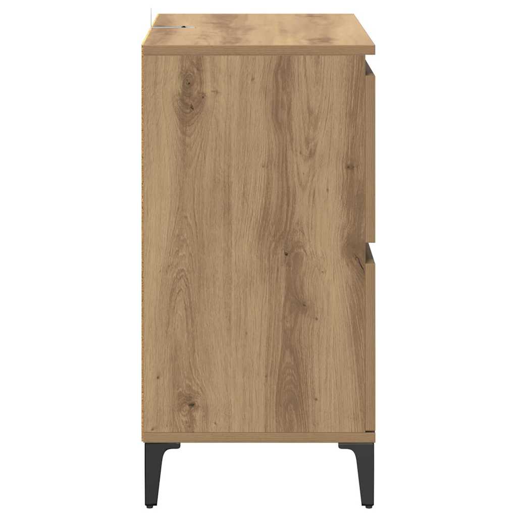 vidaXL Commodes 2 pcs Chêne Artisan 60 x 35 x 70 cm Bois d'ingénierie