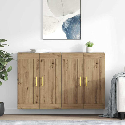 vidaXL Meuble mural 2 pcs Chêne artisan 69,5 x 34 x 90 cm