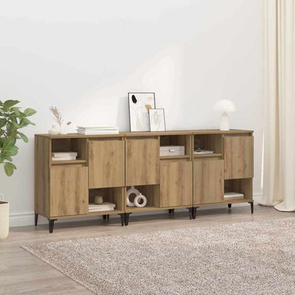Sideboards 3 pcs Artisan-Eiche 60 x 35 x 70 cm Holzwerkstoff