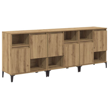 vidaXL Buffets 3 pcs Chêne artisan 60 x 35 x 70 cm Bois d'ingénierie