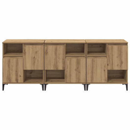 Sideboards 3 pcs Artisan-Eiche 60 x 35 x 70 cm Holzwerkstoff