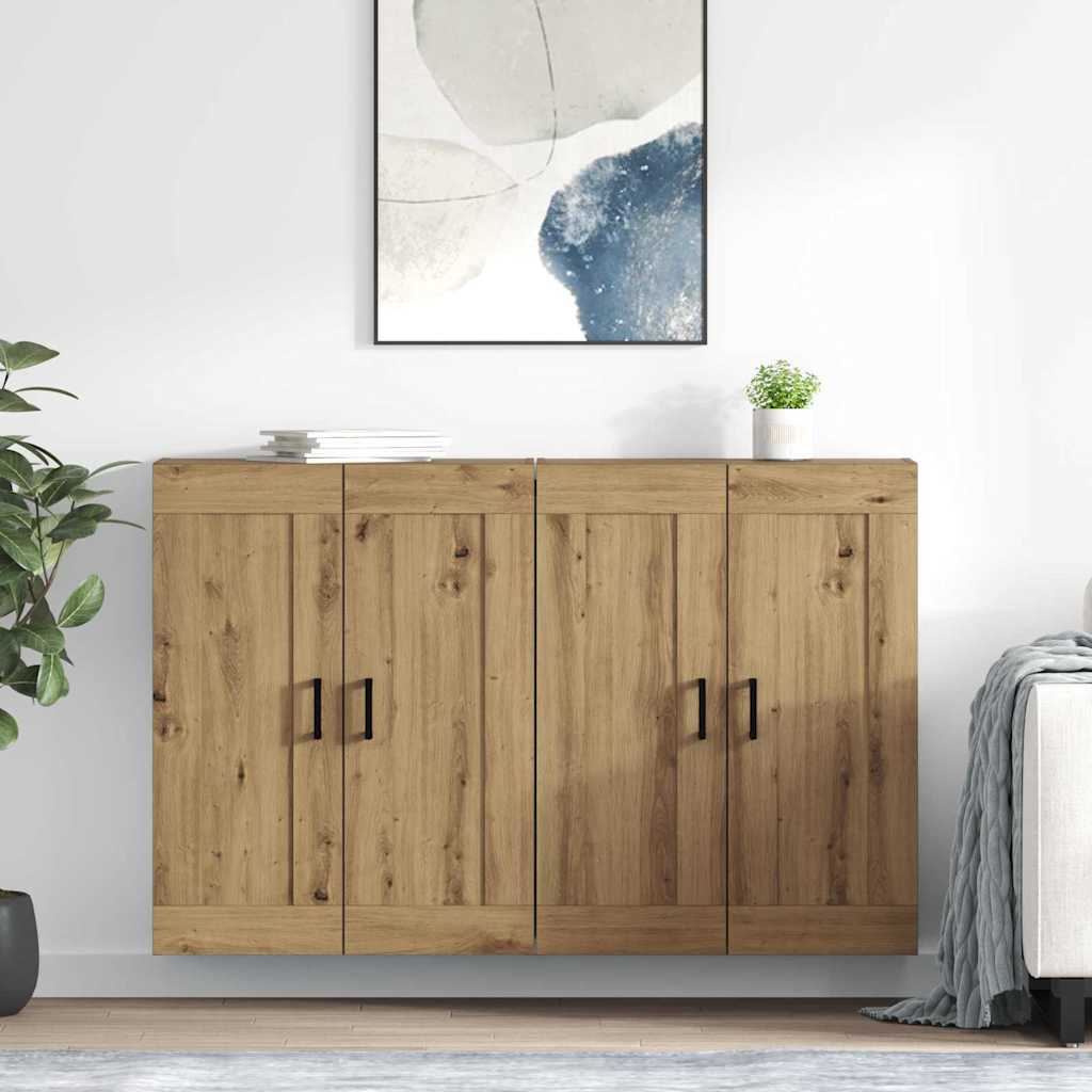 vidaXL Meuble mural 2 pcs Chêne artisanat 69,5 x 34 x 90 cm