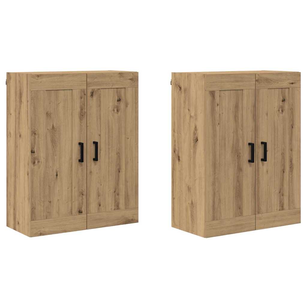 vidaXL Meuble mural 2 pcs Chêne artisanat 69,5 x 34 x 90 cm