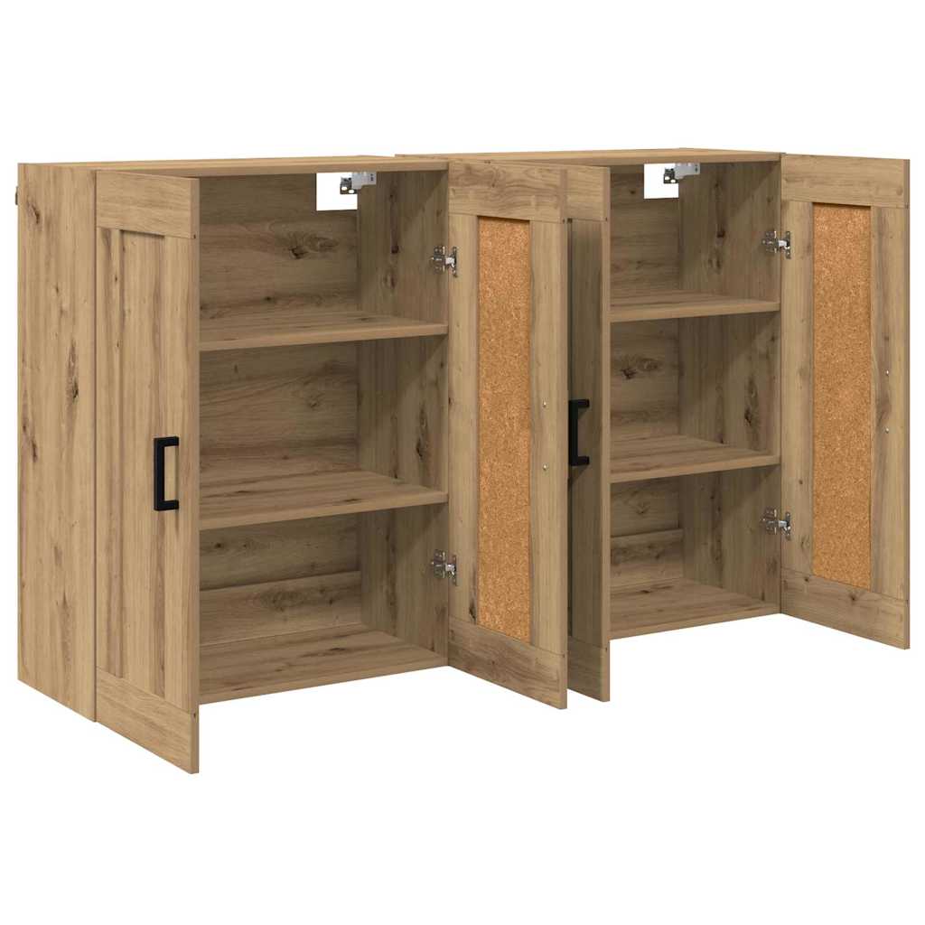 vidaXL Meuble mural 2 pcs Chêne artisanat 69,5 x 34 x 90 cm