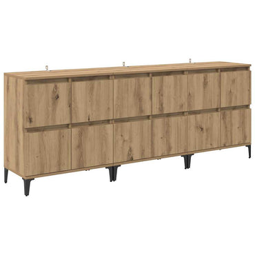 vidaXL Bahuts 3 pcs Chêne artisan 60 x 35 x 70 cm Bois d'ingénierie