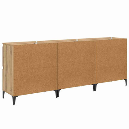 vidaXL Bahuts 3 pcs Chêne artisan 60 x 35 x 70 cm Bois d'ingénierie