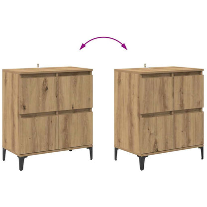 vidaXL Bahuts 3 pcs Chêne artisan 60 x 35 x 70 cm Bois d'ingénierie