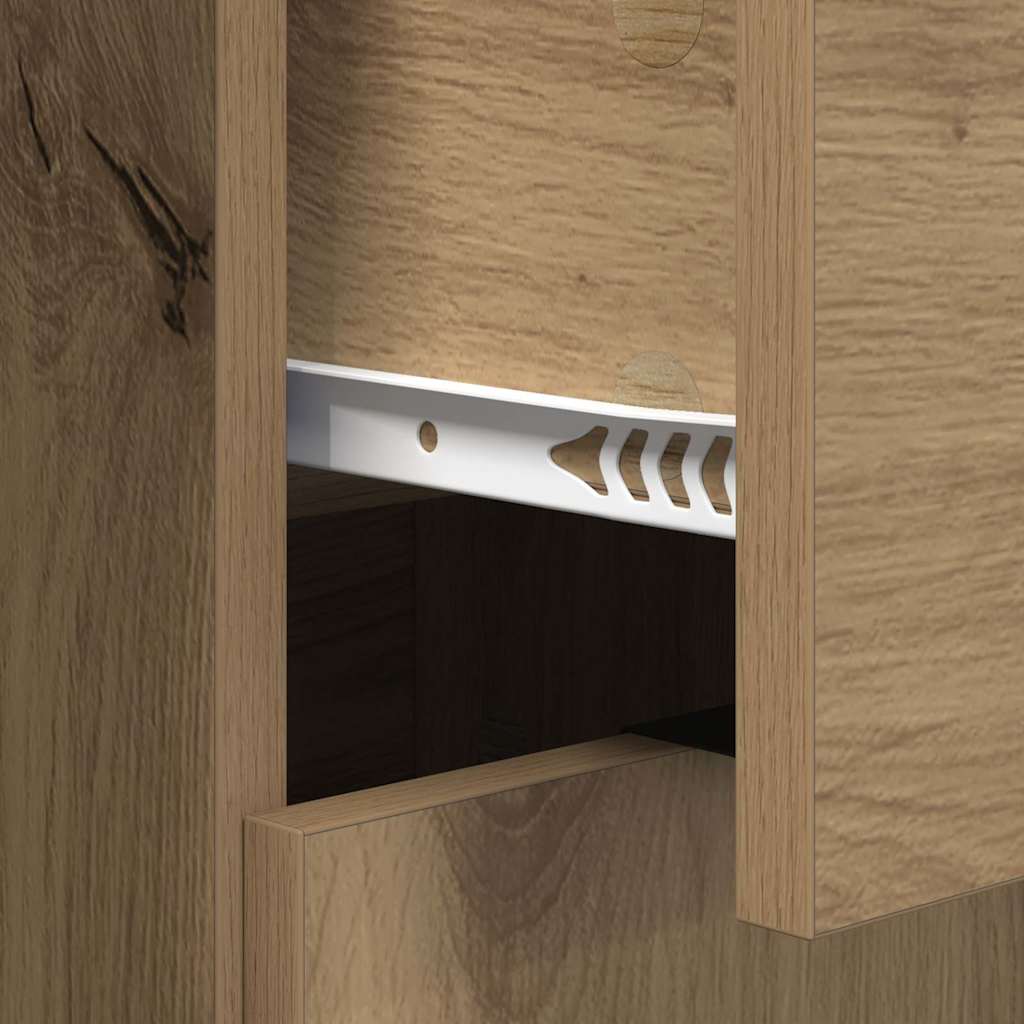 vidaXL Commodes 2 pcs Chêne artisan 60 x 30 x 70 cm Bois d'ingénierie
