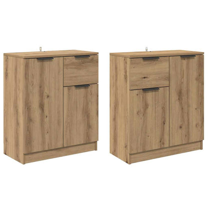 vidaXL Commodes 2 pcs Chêne artisan 60 x 30 x 70 cm Bois d'ingénierie
