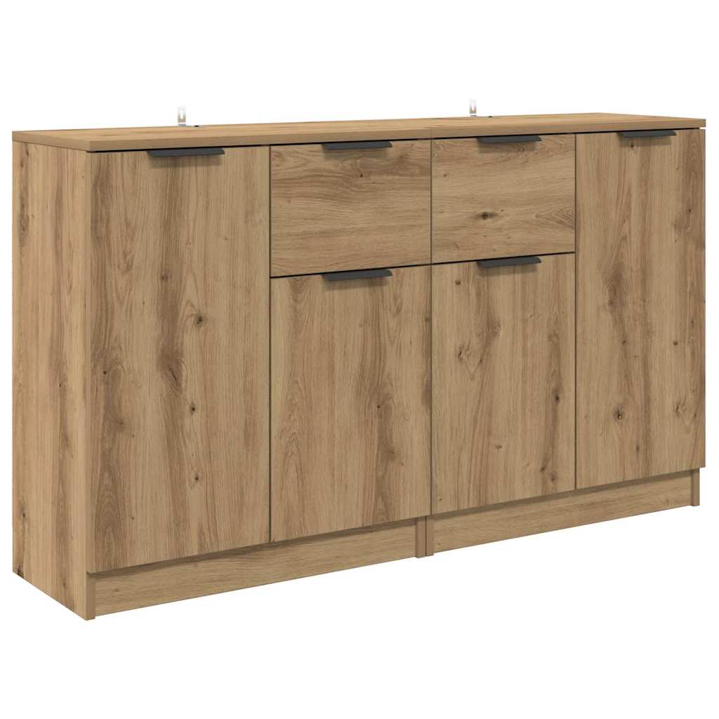 vidaXL Commodes 2 pcs Chêne artisan 60 x 30 x 70 cm Bois d'ingénierie