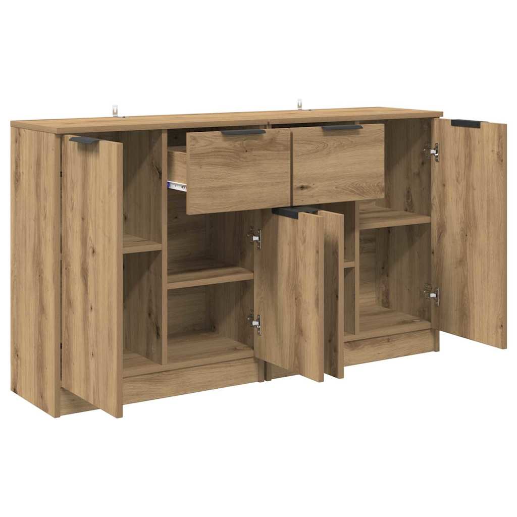 vidaXL Commodes 2 pcs Chêne artisan 60 x 30 x 70 cm Bois d'ingénierie