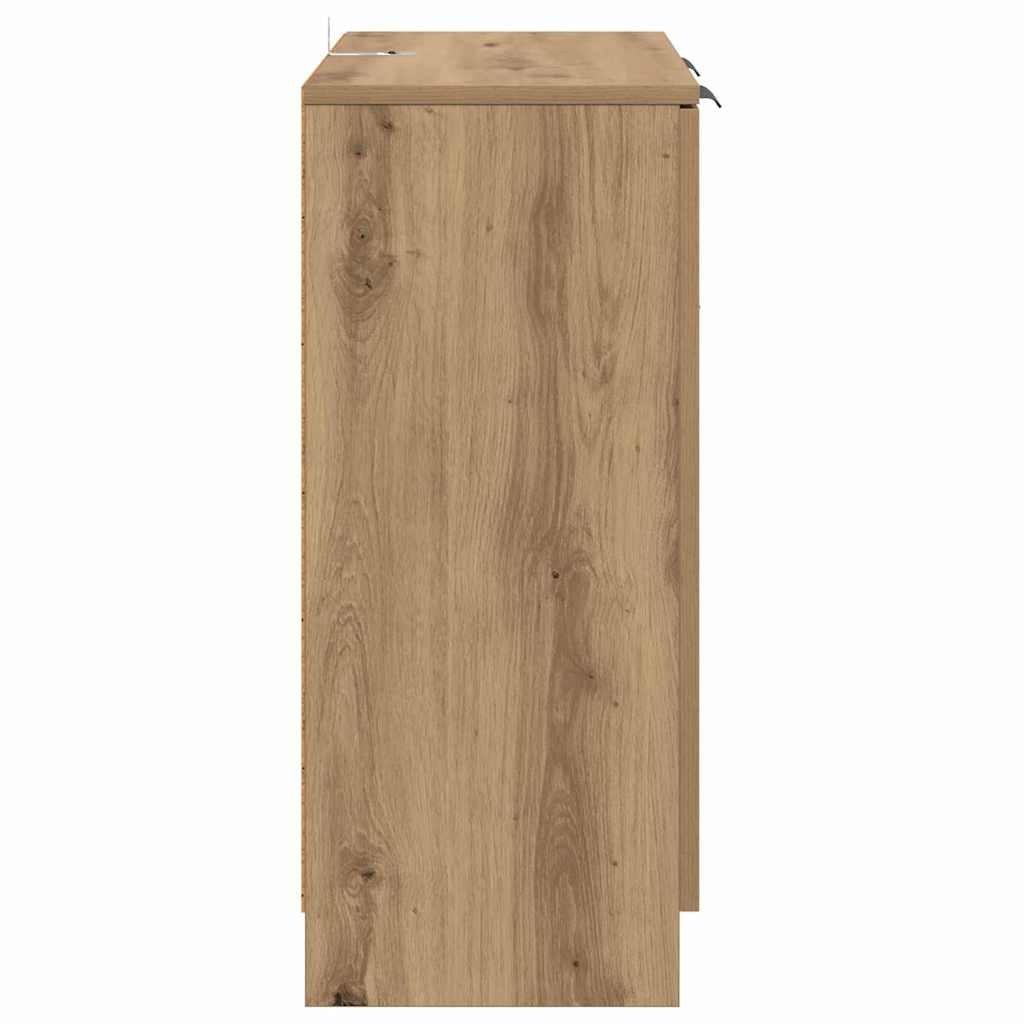 vidaXL Commodes 2 pcs Chêne artisan 60 x 30 x 70 cm Bois d'ingénierie