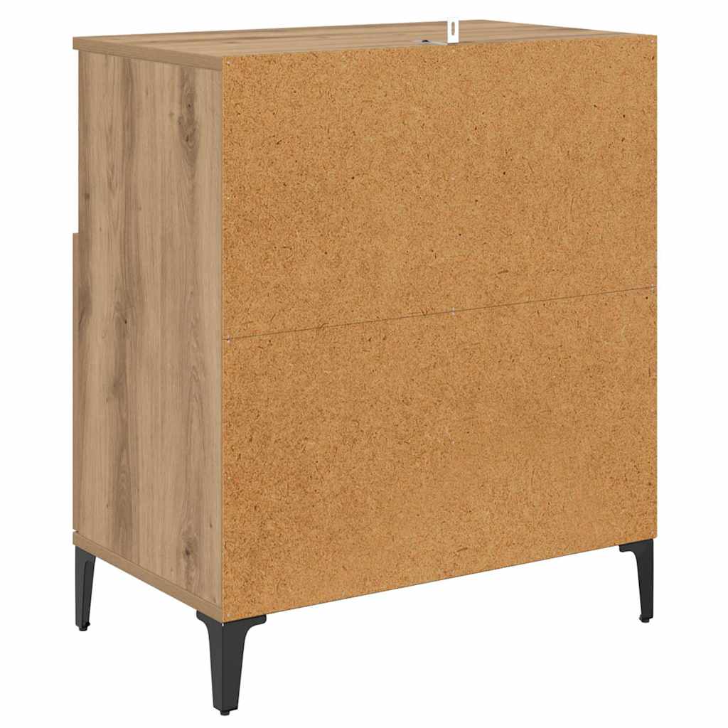 vidaXL Commodes 2 pcs Chêne Artisan 60 x 35 x 70 cm Bois d'ingénierie