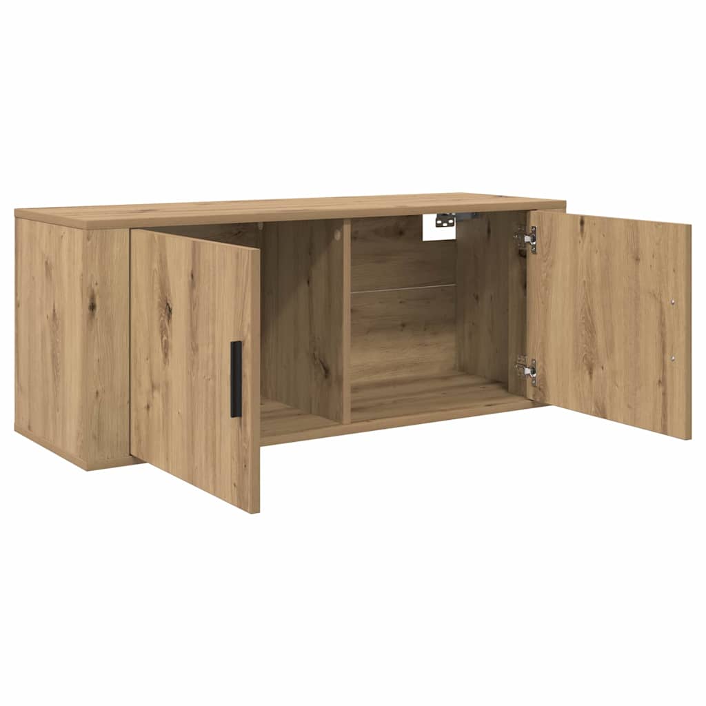 vidaXL Meuble TV mural - Ensemble de 3 pièces - Chêne artisan - 100 x 34,5 x 40 cm
