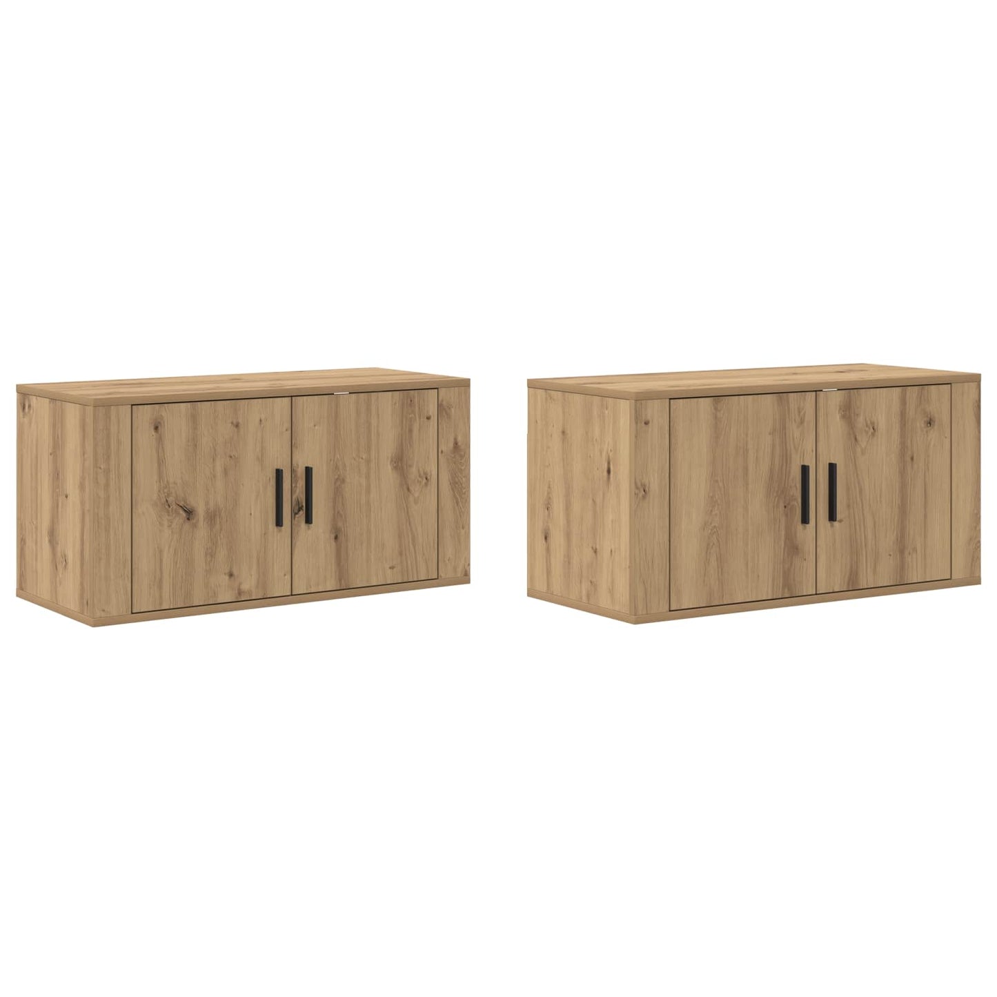 vidaXL Ensemble meuble TV mural 2 pcs chêne artisan 80 x 34,5 x 40 cm