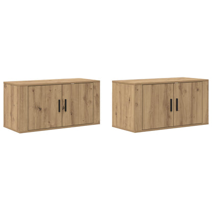 vidaXL Ensemble meuble TV mural 2 pcs chêne artisan 80 x 34,5 x 40 cm