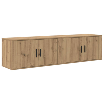 vidaXL Ensemble meuble TV mural 2 pcs chêne artisan 80 x 34,5 x 40 cm