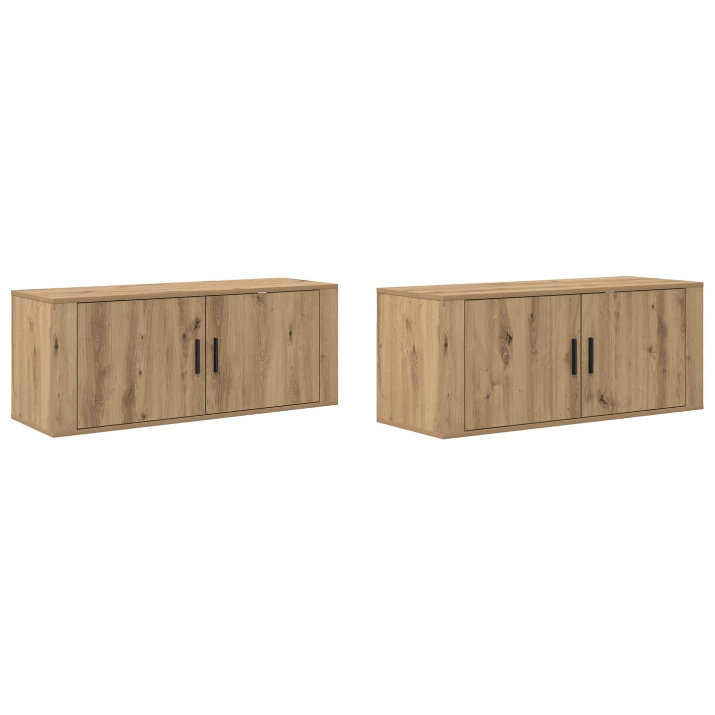 vidaXL Meuble TV mural 2 pcs Chêne artisan 100 x 34,5 x 40 cm