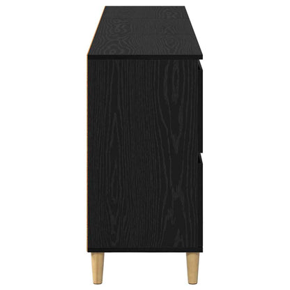 vidaXL Commodes 3 pcs Noir aspect chêne 60 x 35 x 70 cm