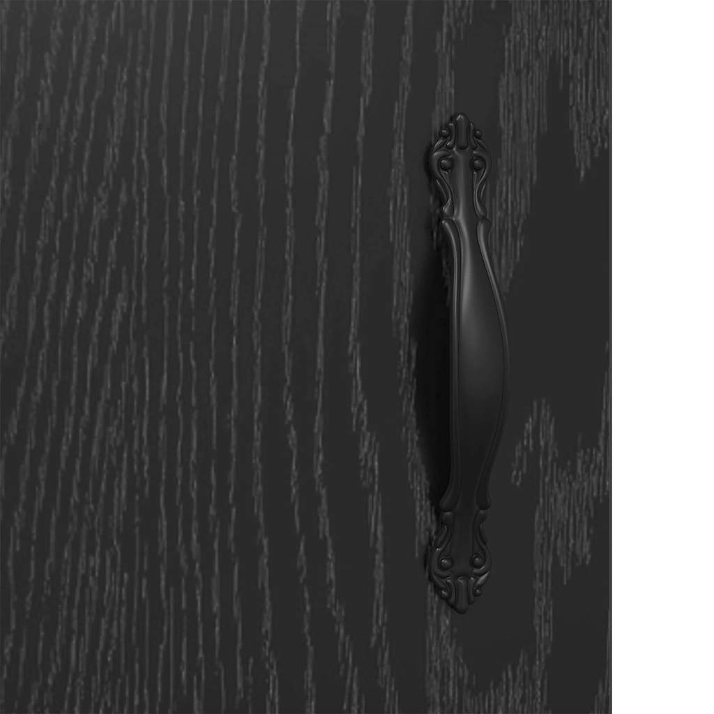 vidaXL Meuble mural 2 pcs Noir aspect chêne Aggloméré