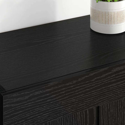 vidaXL Meuble mural 2 pcs Noir aspect chêne Aggloméré