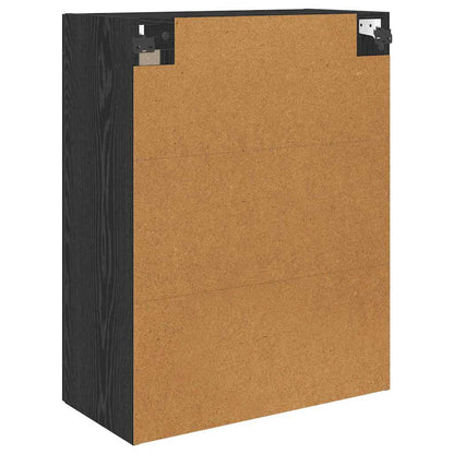 vidaXL Meuble mural 2 pcs Noir aspect chêne Aggloméré