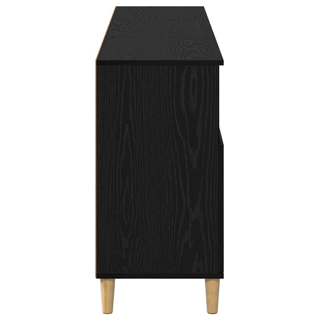 vidaXL Bahuts 3 pcs Noir aspect chêne 60 x 35 x 70 cm