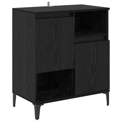 vidaXL Commodes 3 pcs Noir aspect chêne 60 x 35 x 70 cm