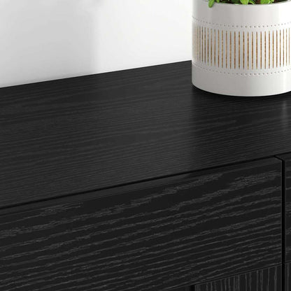 vidaXL Meuble mural 2 pcs Noir aspect chêne Bois d'ingénierie