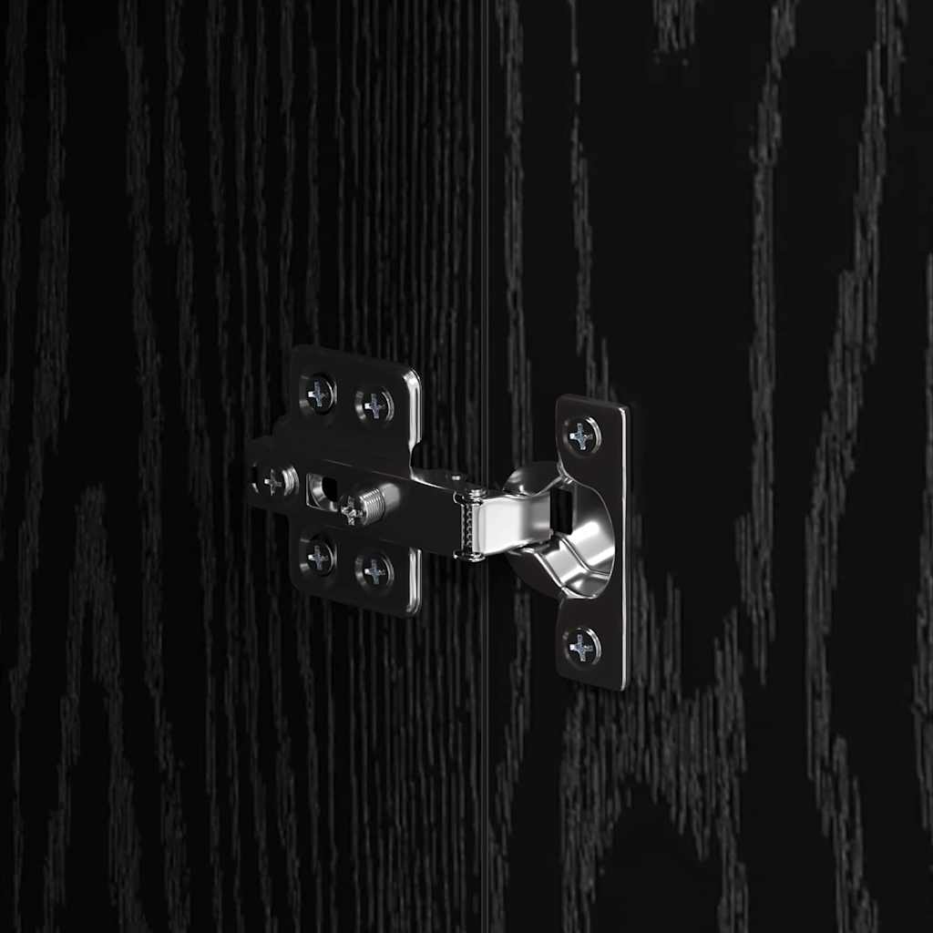 vidaXL Commodes 2 pcs Noir aspect chêne 60 x 30 x 70 cm