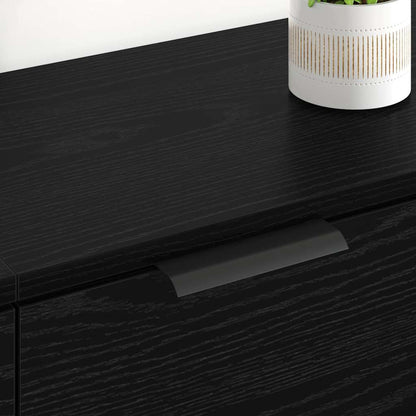 vidaXL Commodes 2 pcs Noir aspect chêne 60 x 30 x 70 cm