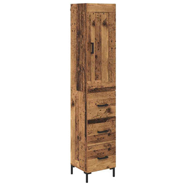 vidaXL Desserte en bois de récupération 34,5 x 34 x 180 cm, bois d'ingénierie