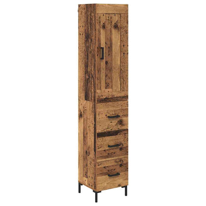 vidaXL Desserte en bois de récupération 34,5 x 34 x 180 cm, bois d'ingénierie