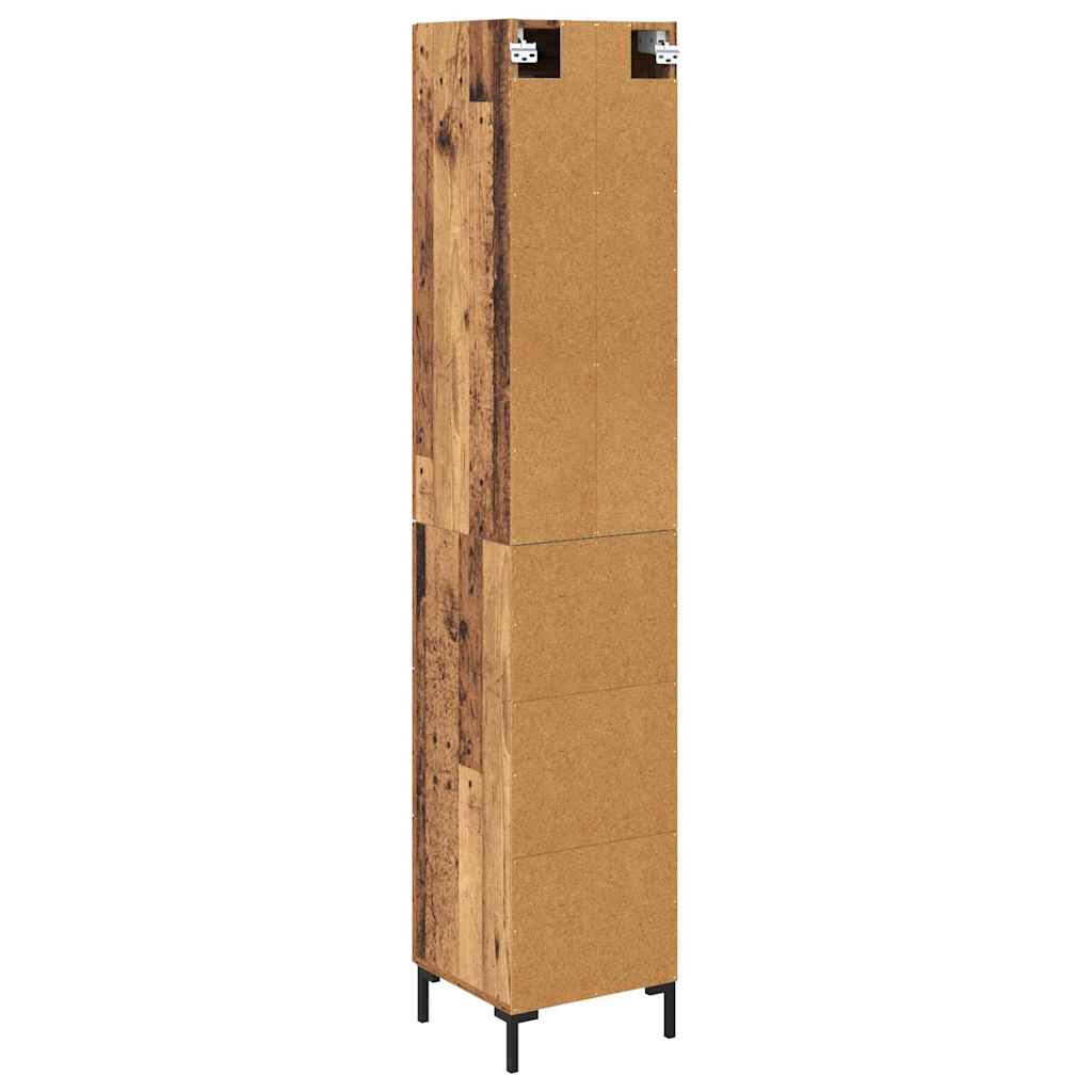 vidaXL Desserte en bois de récupération 34,5 x 34 x 180 cm, bois d'ingénierie