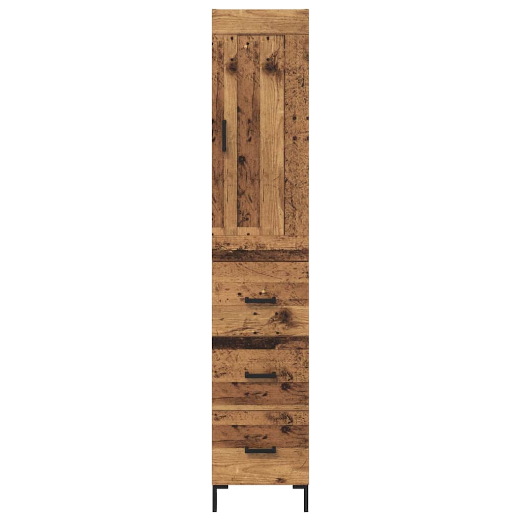 vidaXL Desserte en bois de récupération 34,5 x 34 x 180 cm, bois d'ingénierie