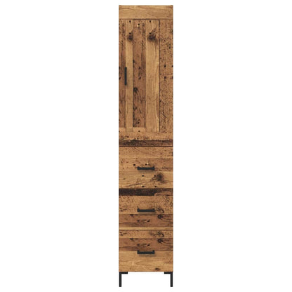 vidaXL Desserte en bois de récupération 34,5 x 34 x 180 cm, bois d'ingénierie