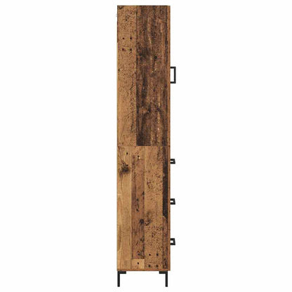vidaXL Desserte en bois de récupération 34,5 x 34 x 180 cm, bois d'ingénierie