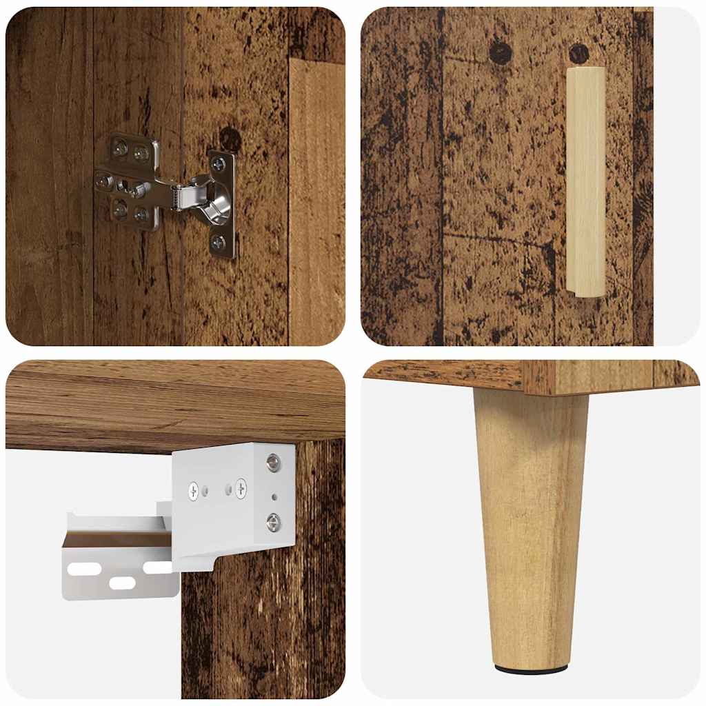 vidaXL Meuble haut en bois de récupération 69,5 x 32,5 x 180 cm, bois d'ingénierie