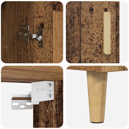 vidaXL Meuble haut en bois de récupération 69,5 x 32,5 x 180 cm, bois d'ingénierie