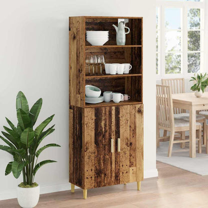 vidaXL Meuble haut en bois de récupération 69,5 x 32,5 x 180 cm, bois d'ingénierie