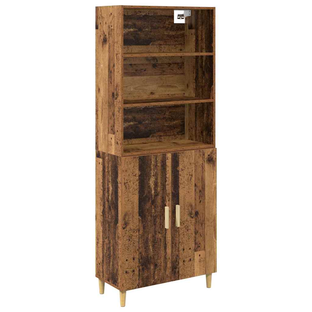 vidaXL Meuble haut en bois de récupération 69,5 x 32,5 x 180 cm, bois d'ingénierie