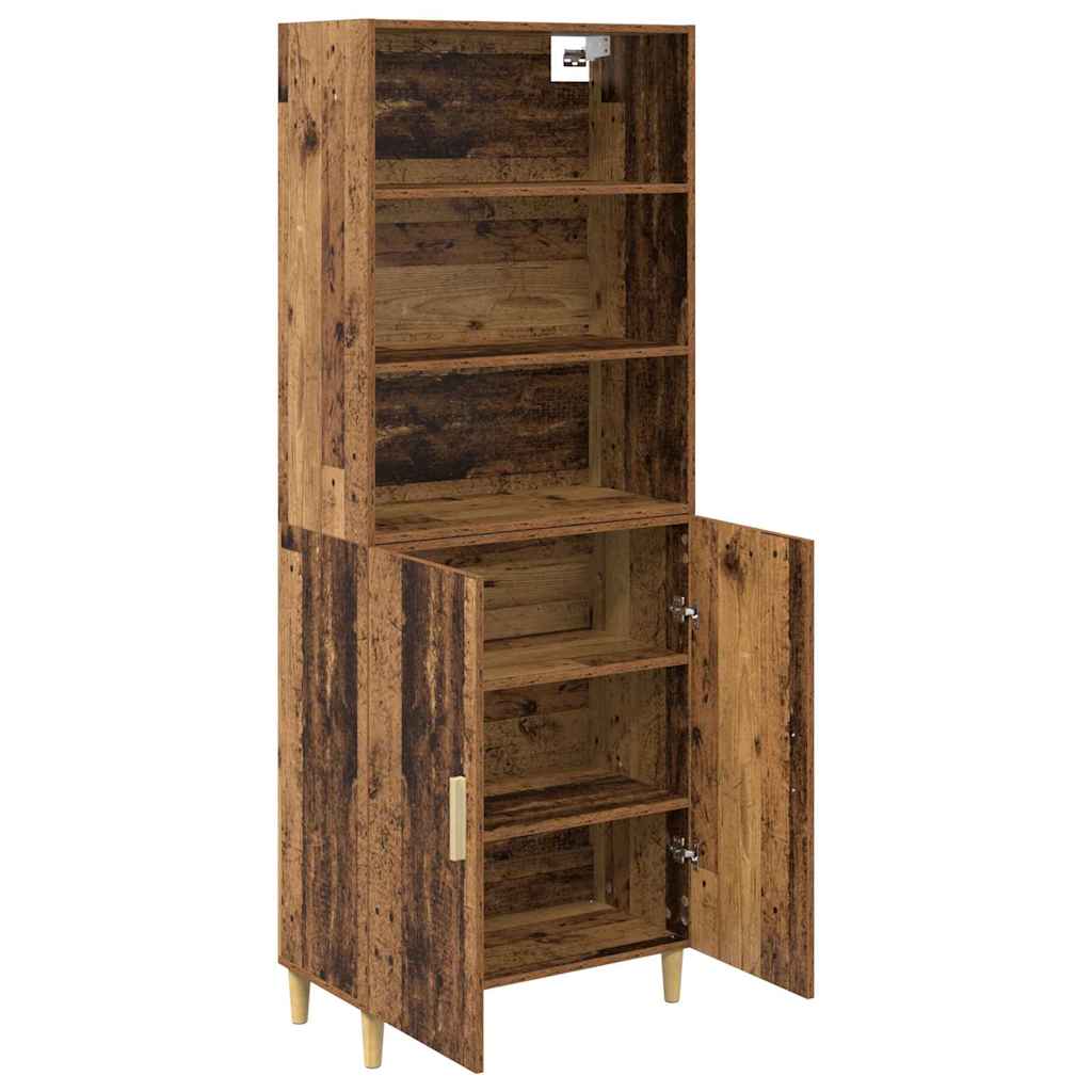 vidaXL Meuble haut en bois de récupération 69,5 x 32,5 x 180 cm, bois d'ingénierie