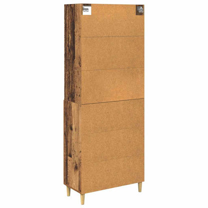 vidaXL Meuble haut en bois de récupération 69,5 x 32,5 x 180 cm, bois d'ingénierie