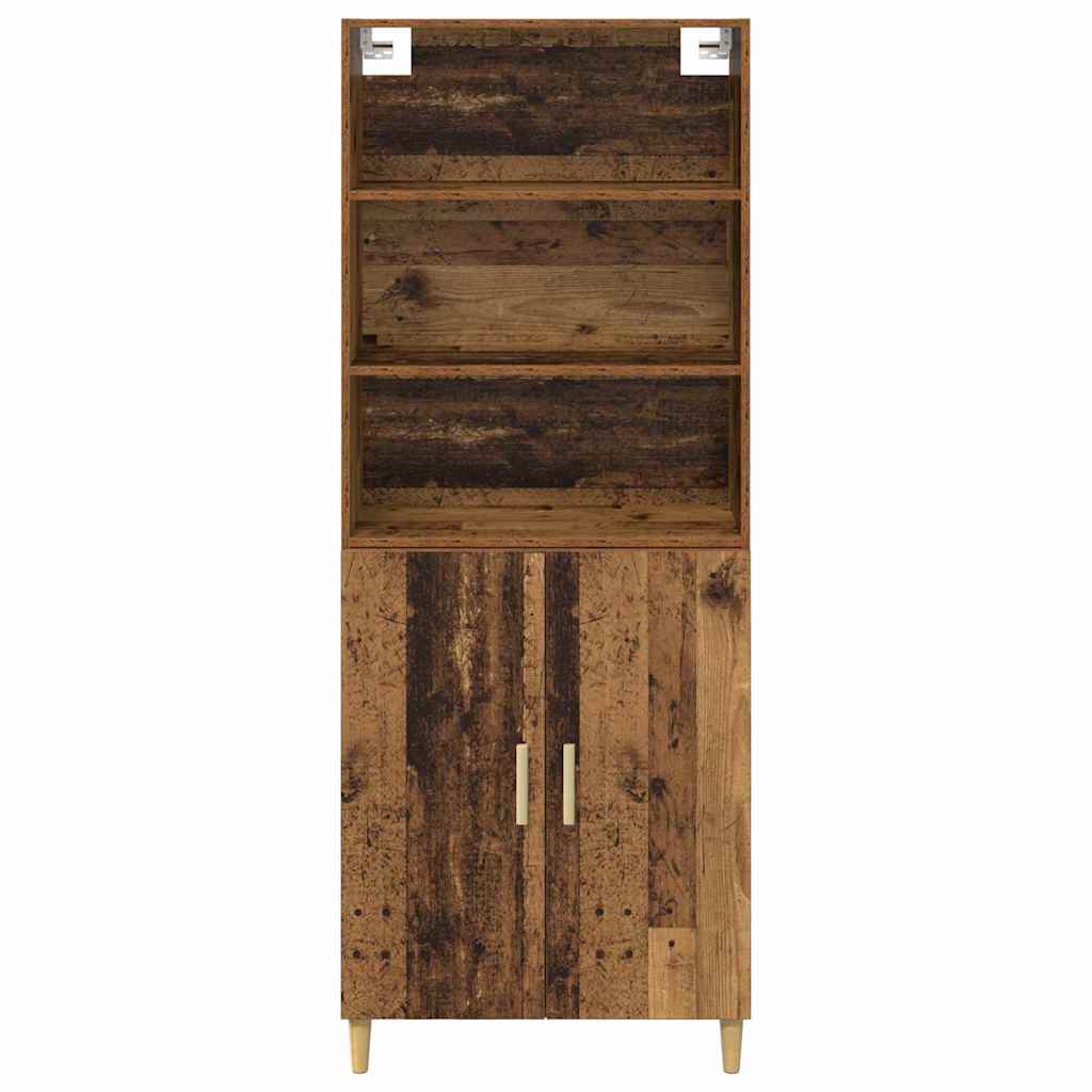 vidaXL Meuble haut en bois de récupération 69,5 x 32,5 x 180 cm, bois d'ingénierie