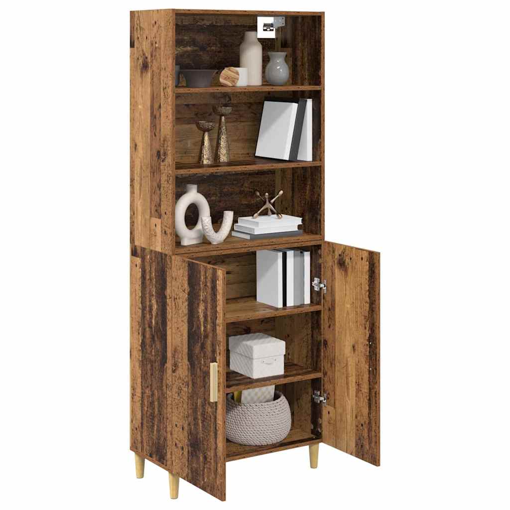 vidaXL Meuble haut en bois de récupération 69,5 x 32,5 x 180 cm, bois d'ingénierie