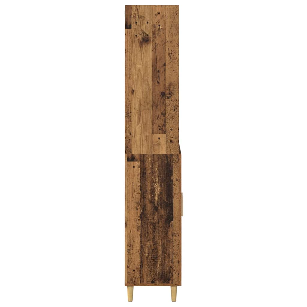 vidaXL Meuble haut en bois de récupération 69,5 x 32,5 x 180 cm, bois d'ingénierie