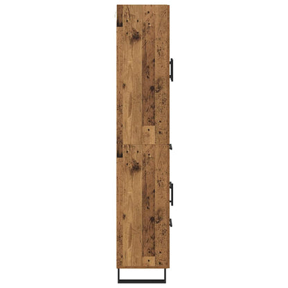 Highboard Altholz 69,5 x 34 x 180 cm Holzwerkstoff