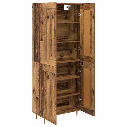 Highboard Altholz 69,5 x 34 x 180 cm Holzwerkstoff